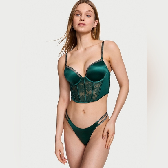 💚 XXL VS Very Sexy Double Strap Shine Strap Brazilian Panty 💚 - Picture 3 of 16